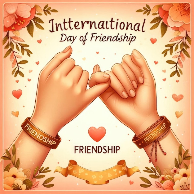 International friendship day background banner poster greeting card happy friendship day Celebration international day of friendship best friends concept July 30 30th July vector illustration