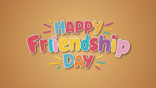 Photo international friendship day card poster hands together illustration