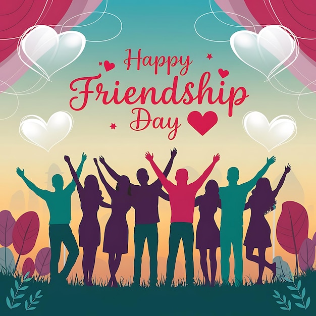 International Friendship Day card Vector