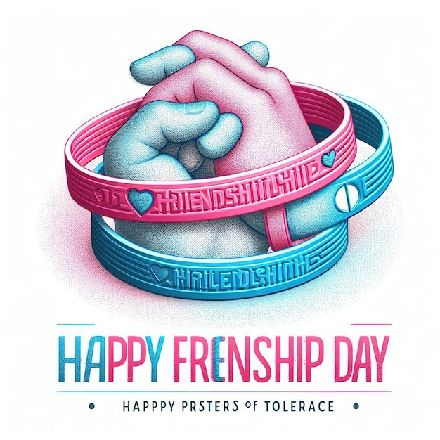 Photo international friendship day happy friendship day creative template poster banner post card