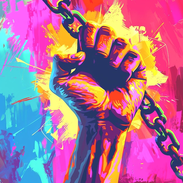 international human or solidarity day raising hands illustration