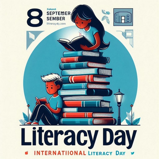 Photo international literacy day poster