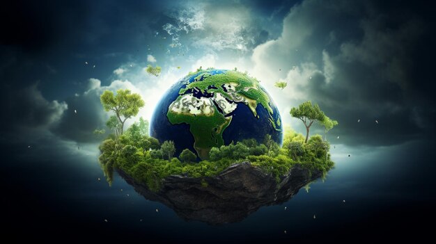 International mother earth day peace cooperation image Ai generated art