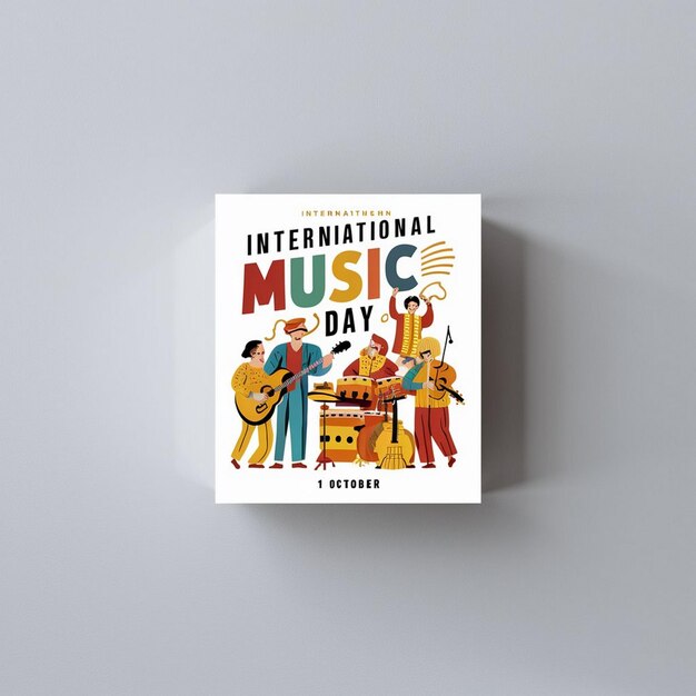 Photo international music day celebration design