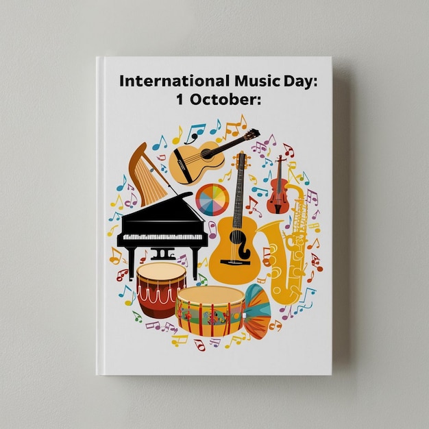 Photo international music day celebration design