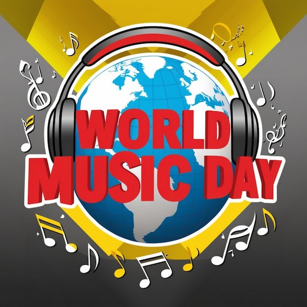 International Music Day Poster Featuring a Musical Instrument