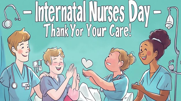 Photo international nurses day celebration art