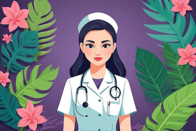 International Nurses Day Vector art May 12th International Nurses Day Floral Design