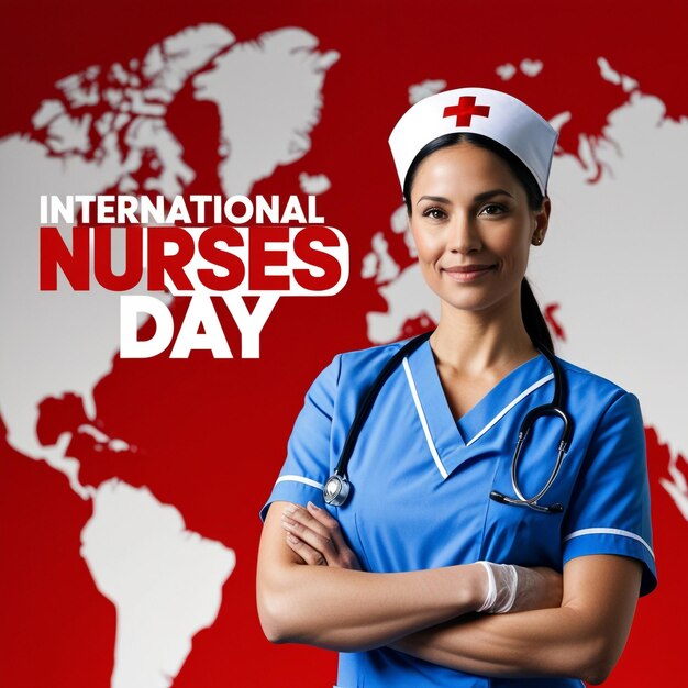 Photo international nurses day vector may 12th thank you card