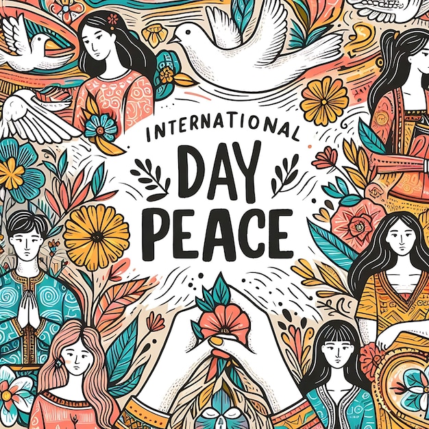 international peace day a poster with the words quot international peace quot on it