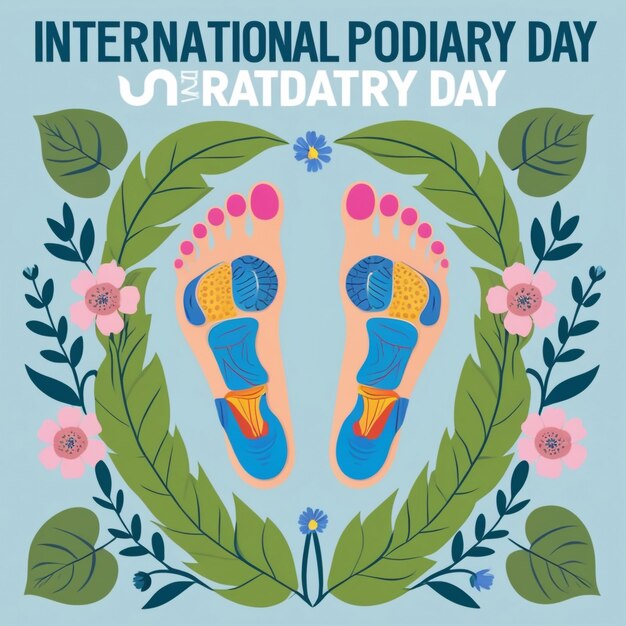 Photo international podiatry day concept vector illustration