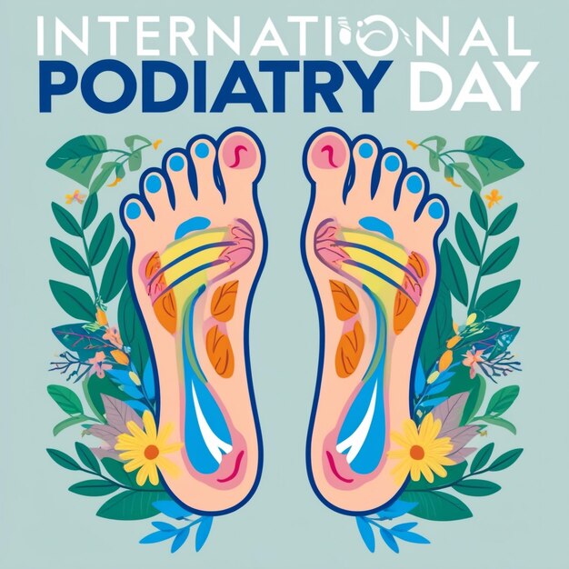 Photo international podiatry day concept vector illustration