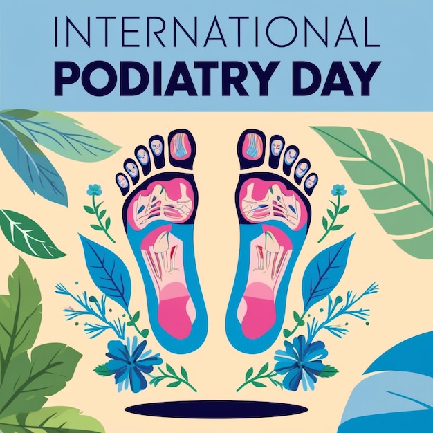 Photo international podiatry day concept vector illustration