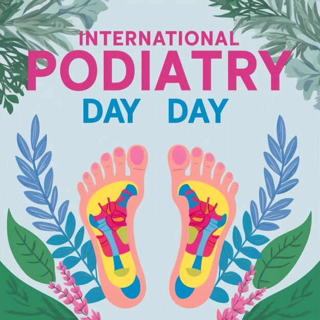 Photo international podiatry day concept vector illustration