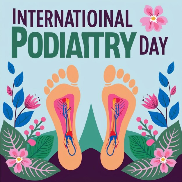 Photo international podiatry day concept vector illustration