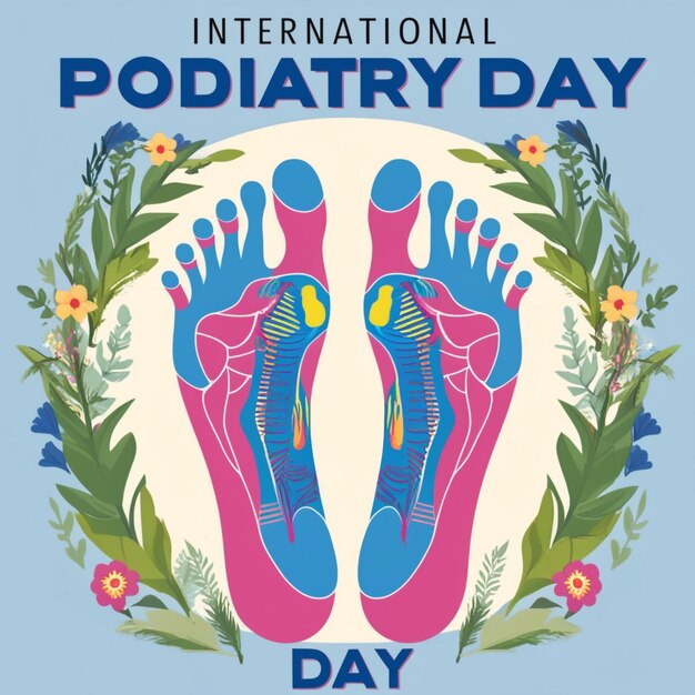 Photo international podiatry day concept vector illustration