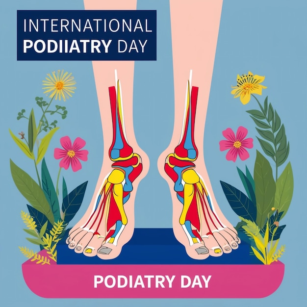 Photo international podiatry day concept vector illustration