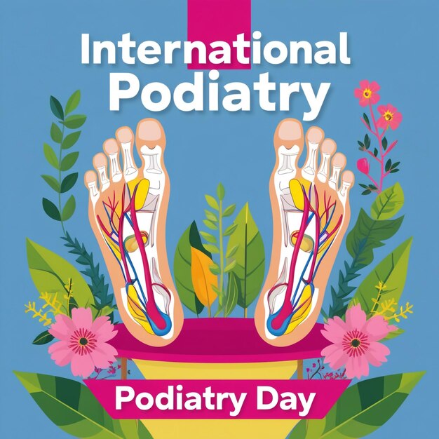 Photo international podiatry day concept vector illustration