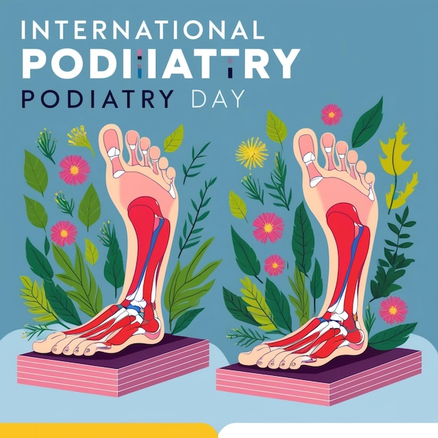 Photo international podiatry day concept vector illustration