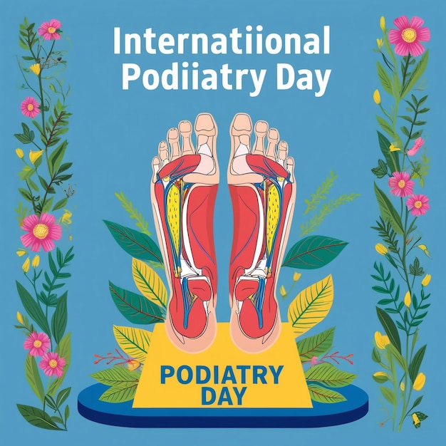 Photo international podiatry day concept vector illustration