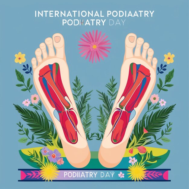 Photo international podiatry day concept vector illustration