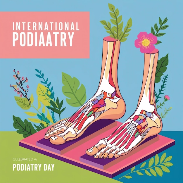 Photo international podiatry day concept vector illustration