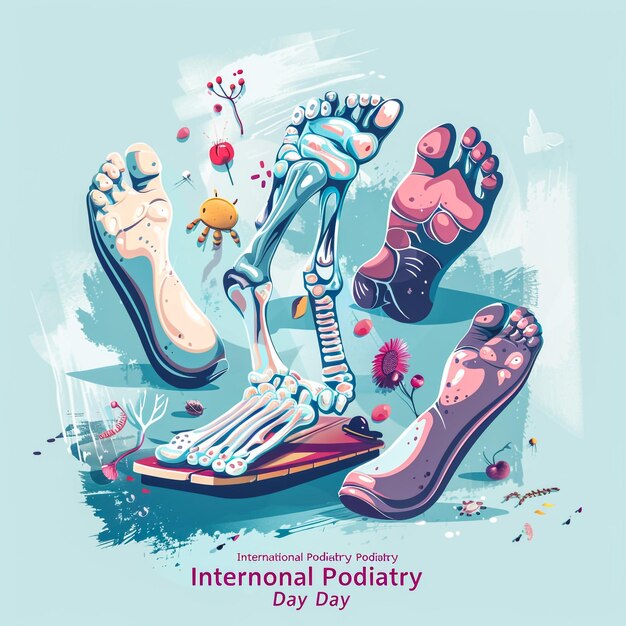 Photo international podiatry day podiatry day concept vector illustration