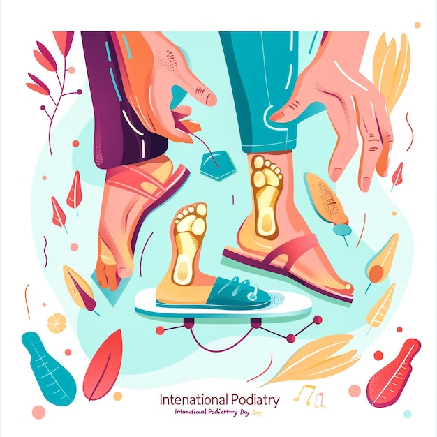 Photo international podiatry day podiatry day concept vector illustration