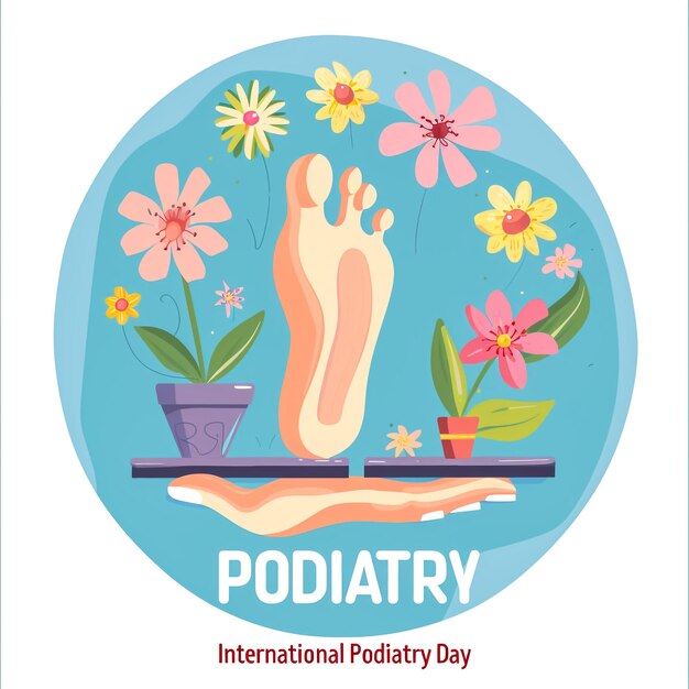 Photo international podiatry day podiatry day concept vector illustration