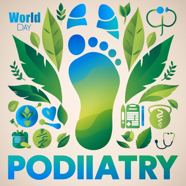 Photo international podiatry day vector illustration celebrating podiatry awareness and foot health