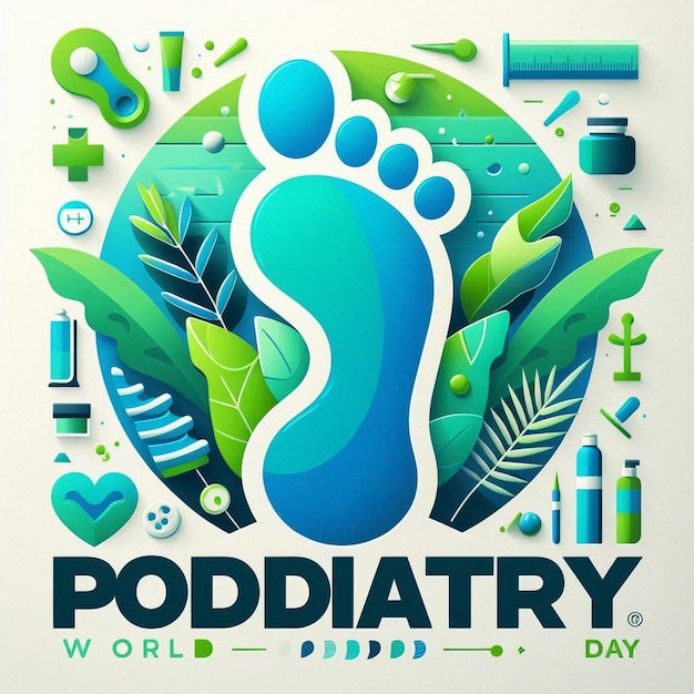 Photo international podiatry day vector illustration celebrating podiatry awareness and foot health