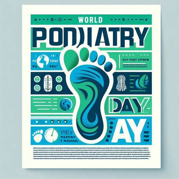 Photo international podiatry day vector illustration celebrating podiatry awareness and foot health