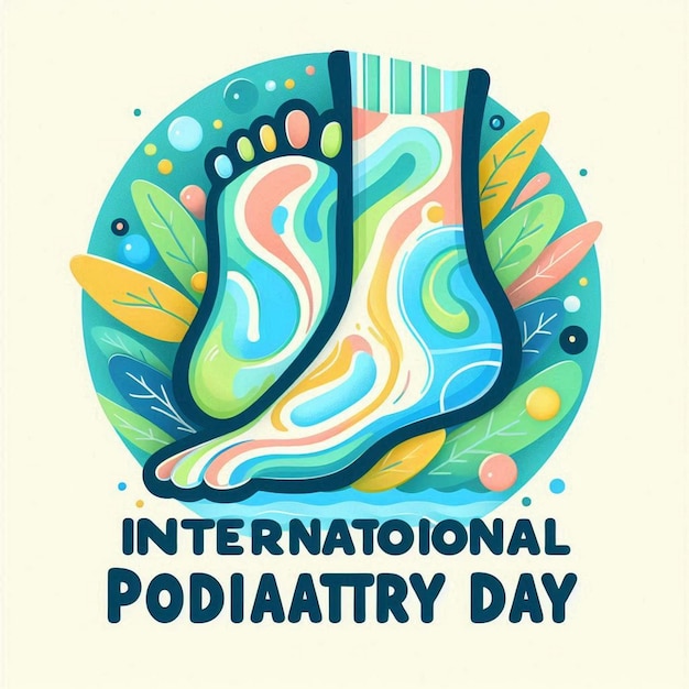 Photo international podiatry day vector illustration podiatry concept design