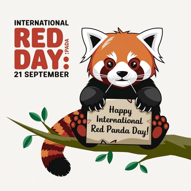 Photo international red panda day celebration design