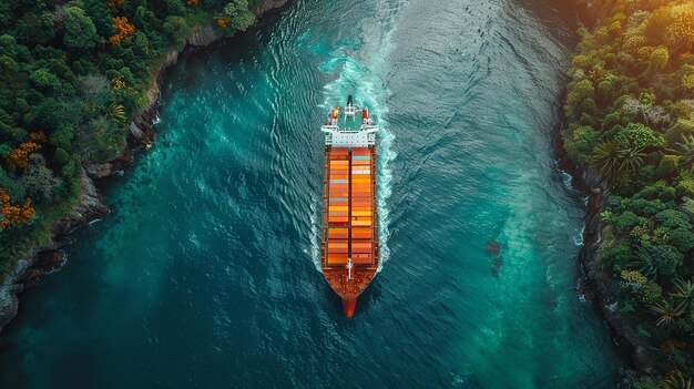 International Shipping Port Aerial View