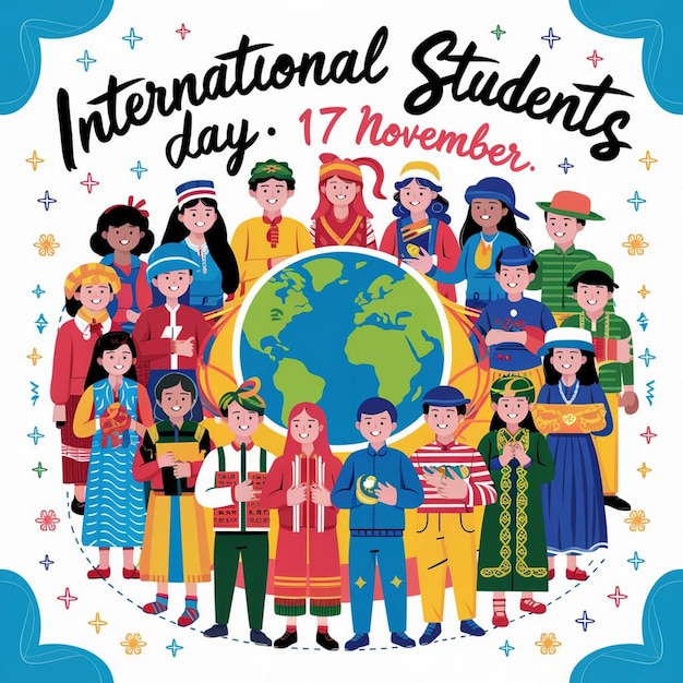 International Students Day Design Illustration