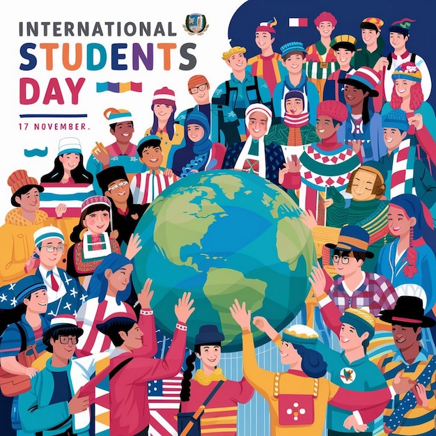 International Students Day Design Illustration