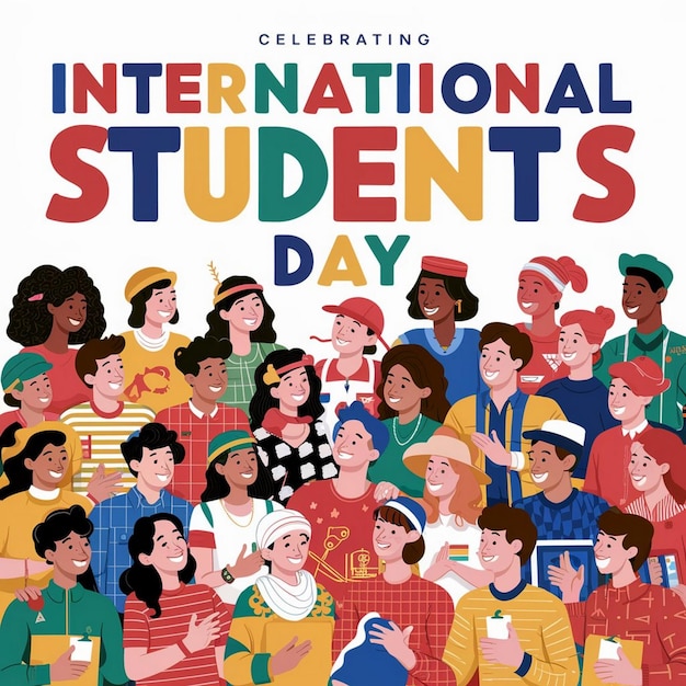 International Students Day Design Illustration