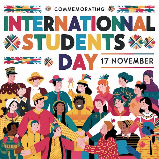 International Students Day Design Illustration