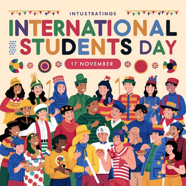 International Students Day Design Illustration