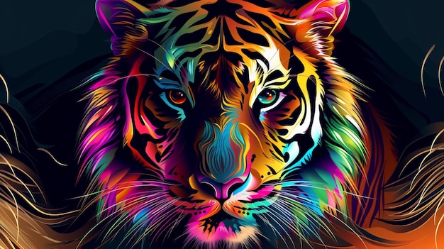 International Tiger Day illustration of aiGenerative AI