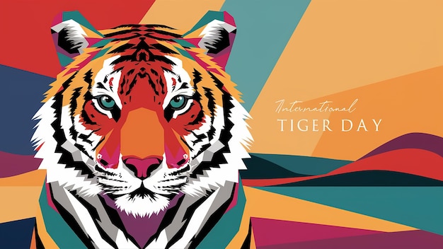 Photo international tiger day save tigers global tiger dayawareness for conservatio ai generated