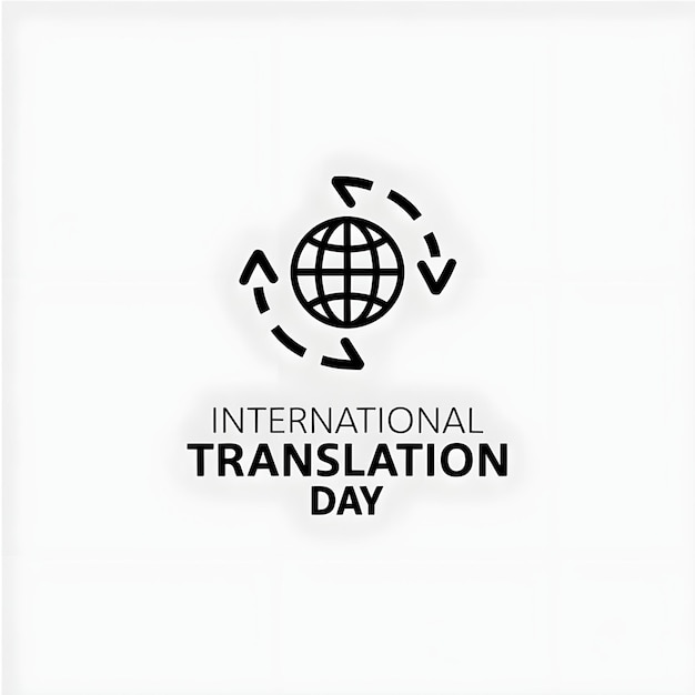 Photo international translation day background banner poster with word languages and earth map on september 30