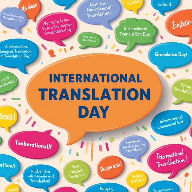 International Translation Day Banner Poster Featuring Languages September 30