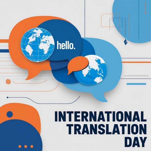 Photo international translation day september 30 holiday concept template for background banner card and poster