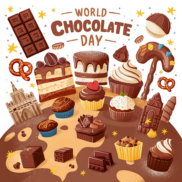 Photo international world chocolate day