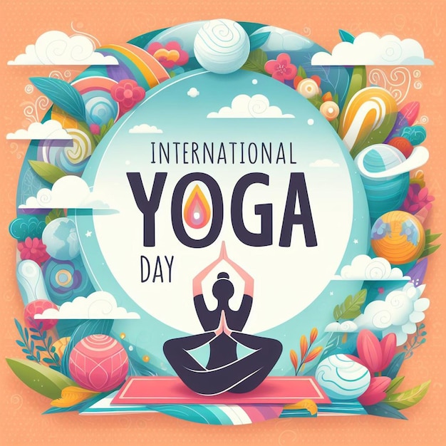 International yoga day vector illustration of download free