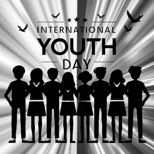 International Youth Day Post Design Generated With AI