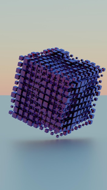 An interpretation of quantum fluctuations depicted as a dynamic everchanging 3D terrain