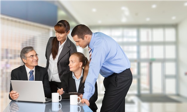 Interracial business group in a meeting